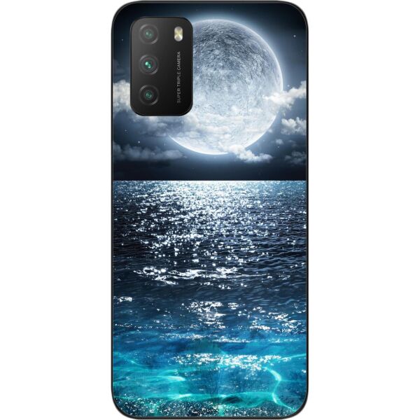 

Чехол силиконовый SMTT для Xiaomi Poco M3 с картинкой Луна