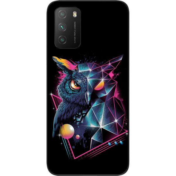 

Чехол силиконовый SMTT для Xiaomi Poco M3 с картинкой Сова абстракция