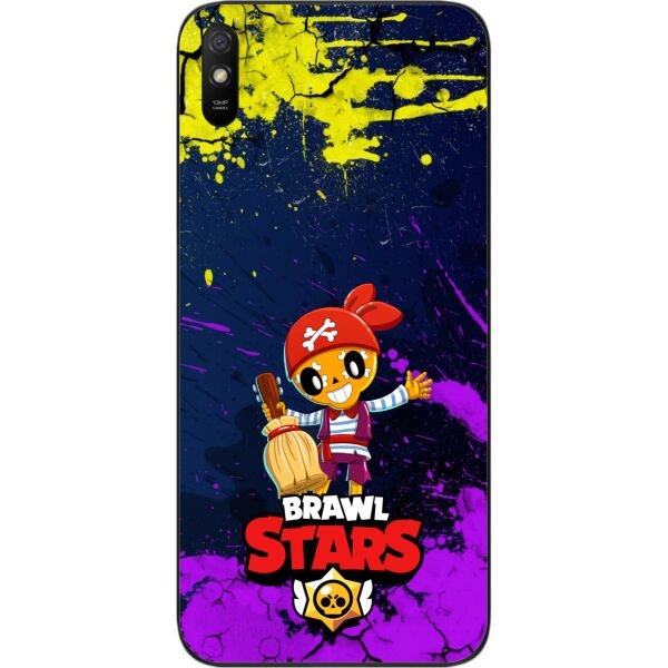 

Силиконовый чехол SMTT для Xiaomi Redmi 9A с картинкой Бравл Старс герой Пират поко