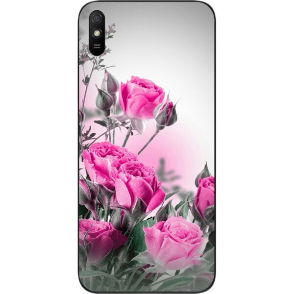 

Силиконовый бампер SMTT для Xiaomi Redmi 9A с изображением Розовые розы