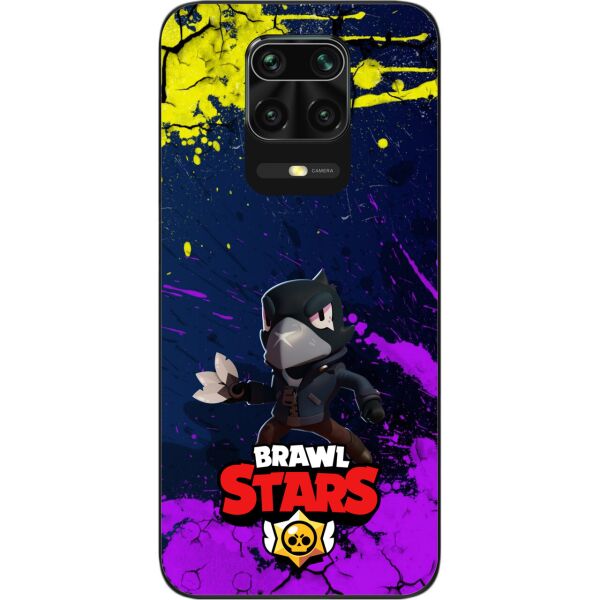 

Силиконовый чехол SMTT для Xiaomi Redmi Note 9S / Note 9 Pro с картинкой Бравл Старс герой Ворон