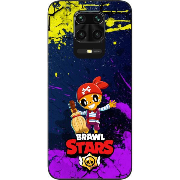 

Силиконовый чехол SMTT для Xiaomi Redmi Note 9S / Note 9 Pro с картинкой Бравл Старс герой Пират поко