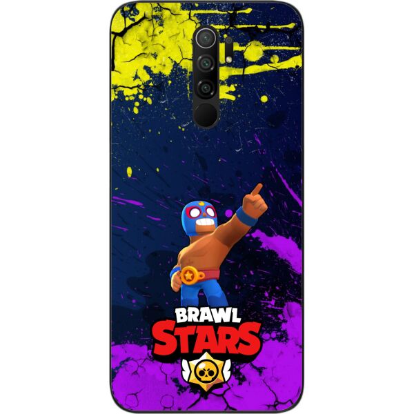

Силиконовый чехол SMTT для Xiaomi Redmi 9 с картинкой Бравл Старс герой Примо