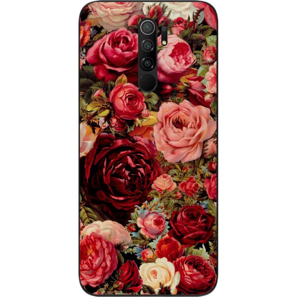 

Чехол силиконовый SMTT для Xiaomi Redmi 9 с картинкой Пионы