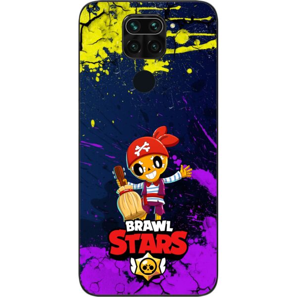 

Силиконовый чехол SMTT для Xiaomi Redmi Note 9 с картинкой Бравл Старс герой Пират поко