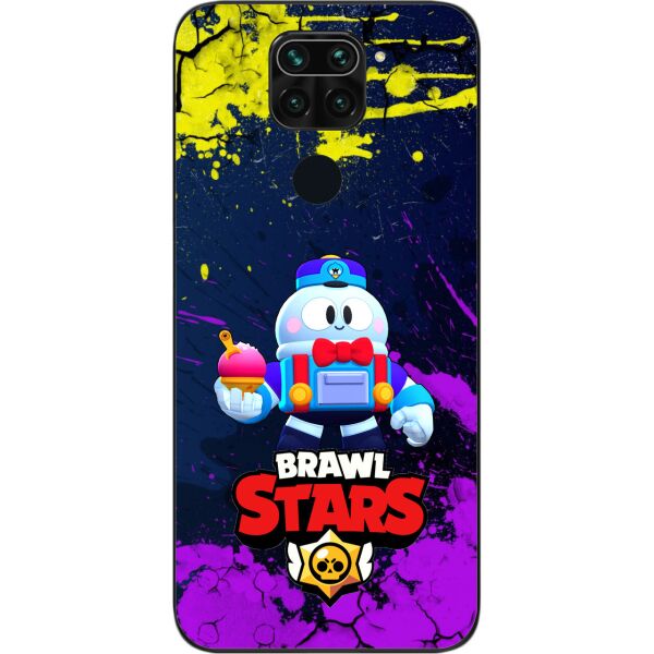 

Силиконовый чехол SMTT для Xiaomi Redmi Note 9 с картинкой Бравл Старс герой Лу