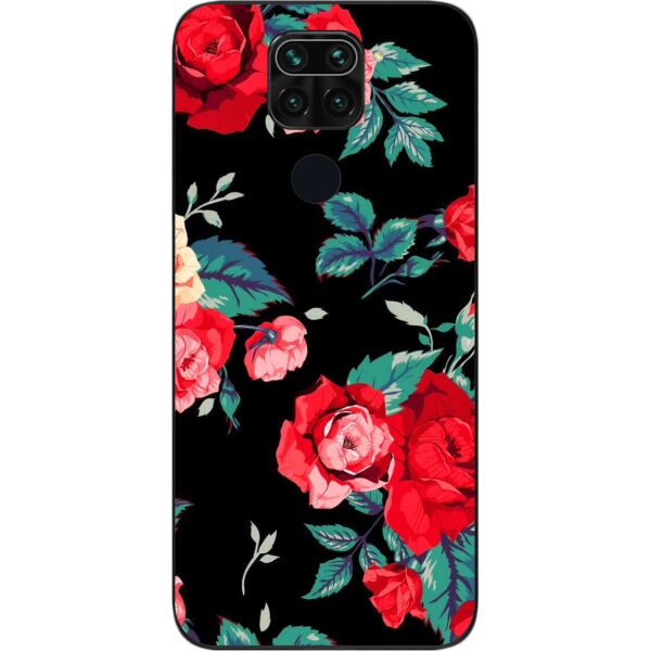 

Силиконовый бампер SMTT для Xiaomi Redmi Note 9 с изображением Красные розы