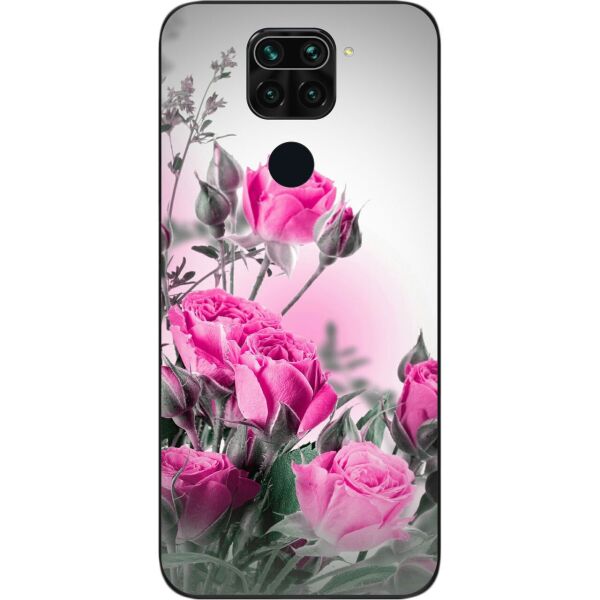 

Силиконовый бампер SMTT для Xiaomi Redmi Note 9 с изображением Розовые розы
