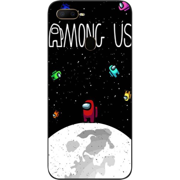 

Силиконовый чехол SMTT для OPPO A5s с картинкой Among us На луне