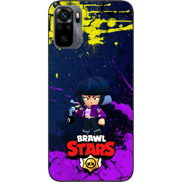 

Силиконовый чехол SMTT для Xiaomi Redmi Note 10 с картинкой Бравл Старс герой Биби