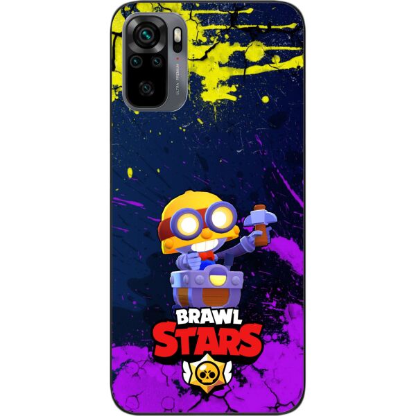 

Силиконовый чехол SMTT для Xiaomi Redmi Note 10 с картинкой Бравл Старс герой Карл