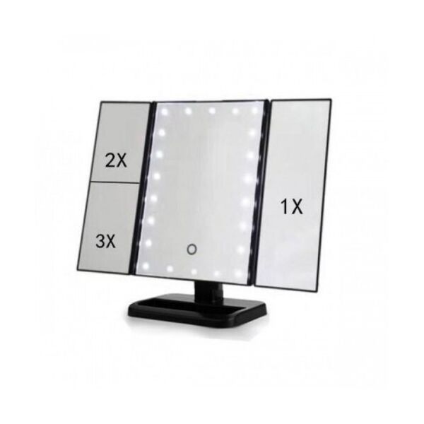 

Косметическое зеркало для макияжа с подсветкой 22 Large LED Mirror Черное