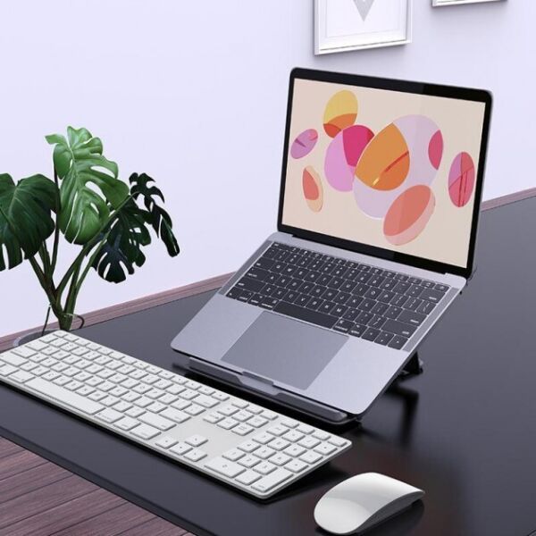 

Подставка для ноутбука Laptop stand Excellent aluminum 19-30 ° Silver
