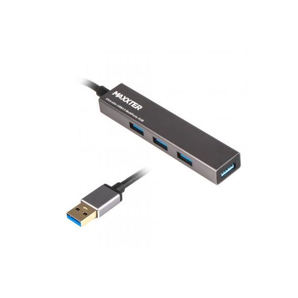

Концентратор Maxxter USB 3.0 Type-A 4 ports grey (HU3A-4P-02)