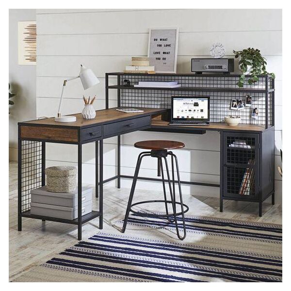 

Дизайнерский Письменный офисный стол с полками в стиле Лофт Loft Design RV708 ()