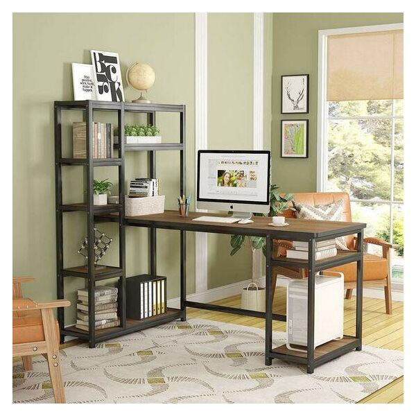 

Дизайнерский Письменный офисный стол с полками в стиле Лофт Loft Design RV710 ()