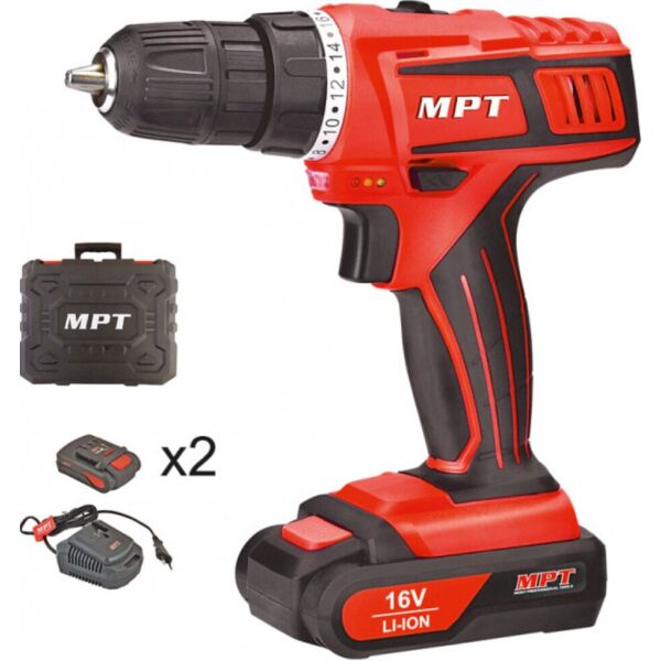 

Дрель шуруповерт аккум. 16V, Mastertool MCDT1626.B2