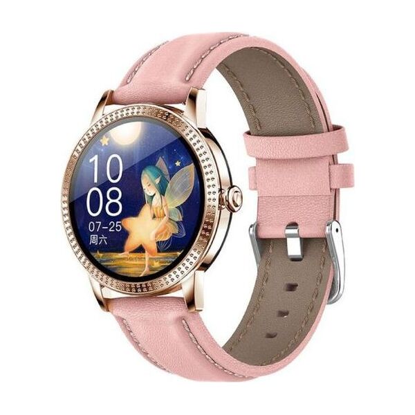 

Смарт-часы Lemfo CF18 Pro Leather Pink