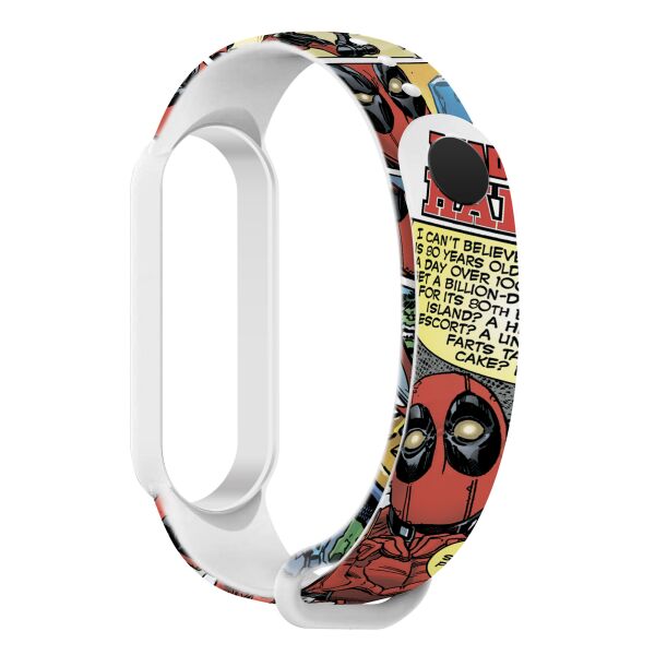 

Ремешок ArmorStandart Superhero для Xiaomi Mi Band 6/5 DP Comix White (ARM59252)