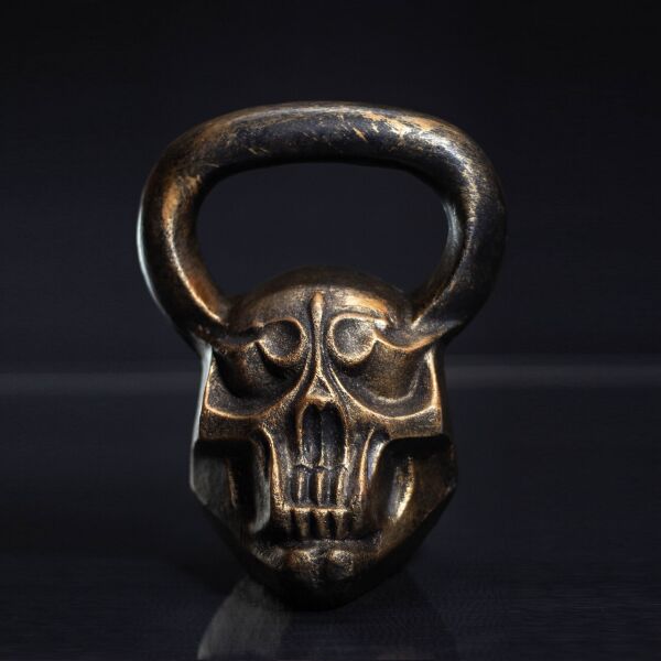 

Гиря 15 кг Череп (demon skull), дизайнерская гиря на подарок чугунная