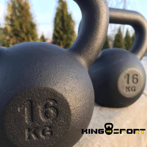 

Гиря 16 кг для кроссфита KingSport чугунная черная
