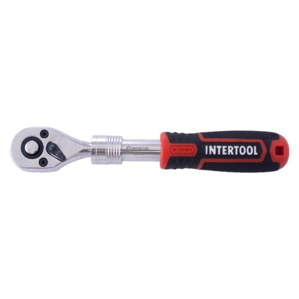 

Ключ трещоточный (рукоятка с храповым механизмом) Intertool - 1/4" x 72T телескопический Storm