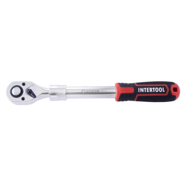 

Ключ трещоточный (рукоятка с храповым механизмом) Intertool - 1/2" x 72T телескопический Storm