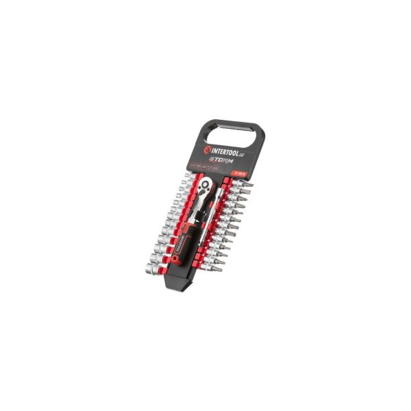 

Набор инструмента на планке Intertool - 1/4" x 28 ед. Storm