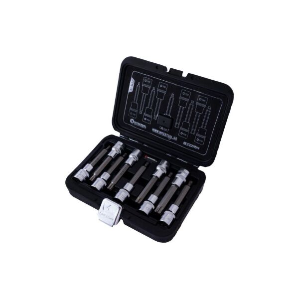 

Набор бит TORX Intertool - 1/2" x T20-T60 x 100 мм (9 шт.) Storm