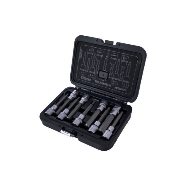 

Набор бит HEX Intertool - 1/2" x H4-H17 x 100 мм (9 шт.) Storm
