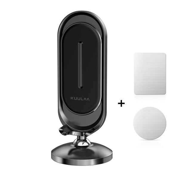 

Автомобильный держатель 360° поворотный магнитный автодержатель для телефона смартфона в машину KUULAA Magnetic Shockproof (KL-O174) Черный