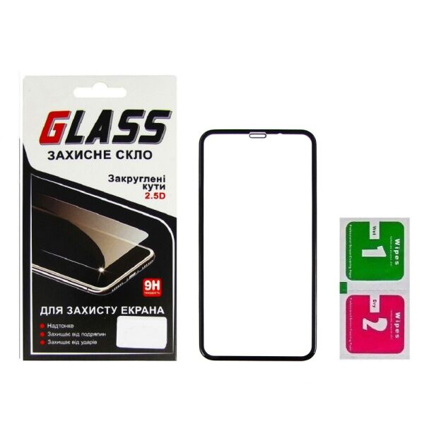 

Стекло защитное iPhone XR, iPhone 11 2,5D Full Screen Full Glue черное