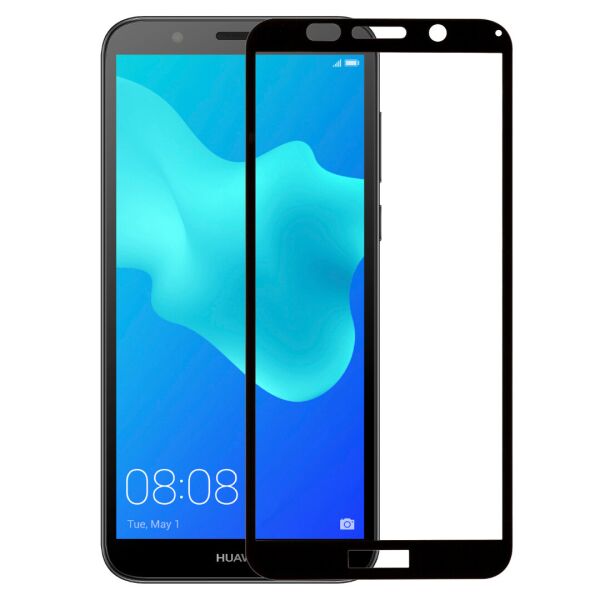

Стекло защитное Huawei Y5 2018, Honor 7S, honor 7A dua-l22 2,5D Full Screen Full Glue ЛЮКС черное