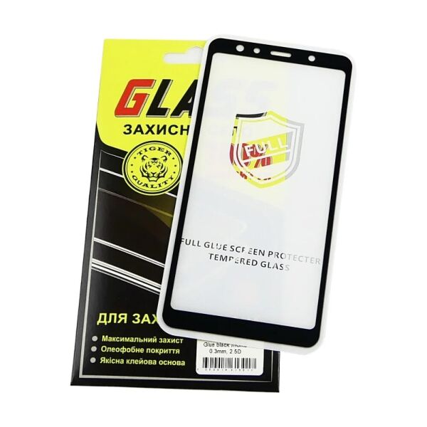 

Стекло защитное Samsung A750 Galaxy A7 2018 2.5D Full Screen Full Glue ЛЮКС черное