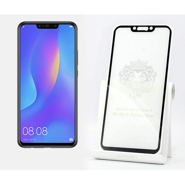 

Стекло защитное Huawei P Smart Plus, Nova 3i, Mate 20 lite 2.5D Full Screen Full Glue ЛЮКС черное