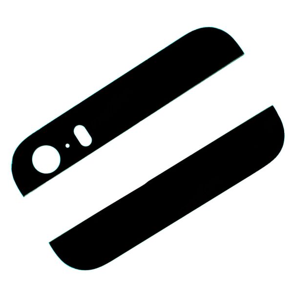 

Комплект стекол (верхнее и нижнее) на корпус iPhone 5 черные