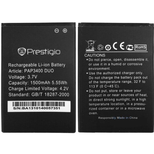 

Аккумулятор (батарея) Prestigio PAP 3400, 3404 High Copy