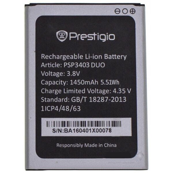 

Аккумулятор (батарея) Prestigio 3403, 3413 Original PRC