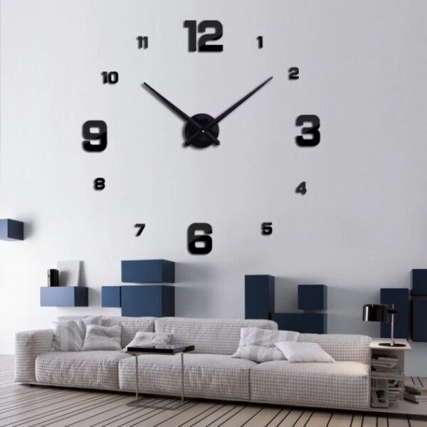

Часы настенные DIY Clock NEW black с цифрами
