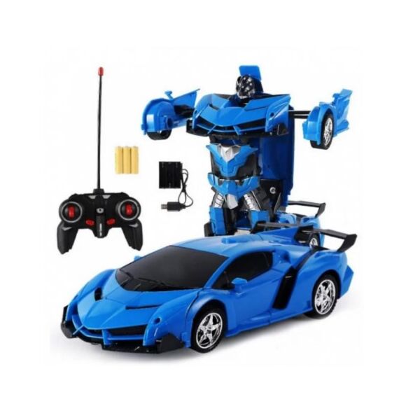 

Машинка Трансформер Lamborghini Robot Car Size 1:18 синяя с пультом