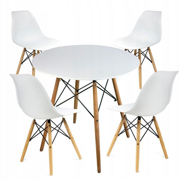 

Комплект мебели Jumi Scandinavian Design White стол и кресла 4 шт.