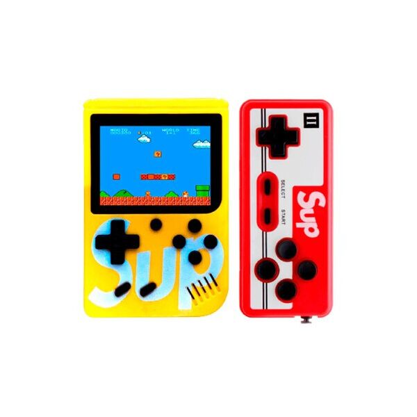

Игровая портативная ретро приставка с джойстиком RETRO GAME BOX на 2 игрока Игры Денди SUP DENDY 400in1 Желтый