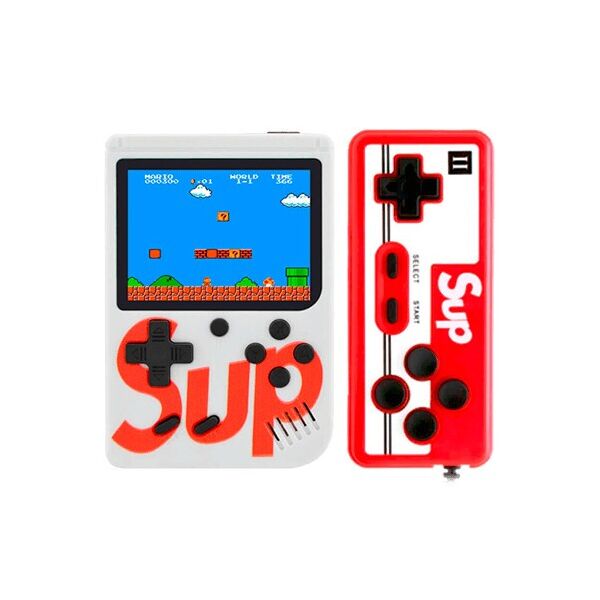 

Игровая портативная ретро приставка с джойстиком RETRO GAME BOX на 2 игрока Игры Денди SUP DENDY 400in1 Белый