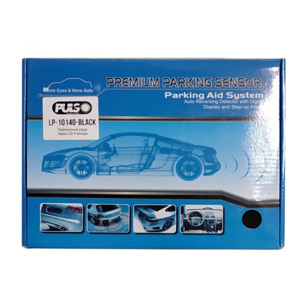 

Парктроник PULSO LP-10140/LED/4 датчика D=22mm коннектор (Black/black) Парковочная система Радар для авто