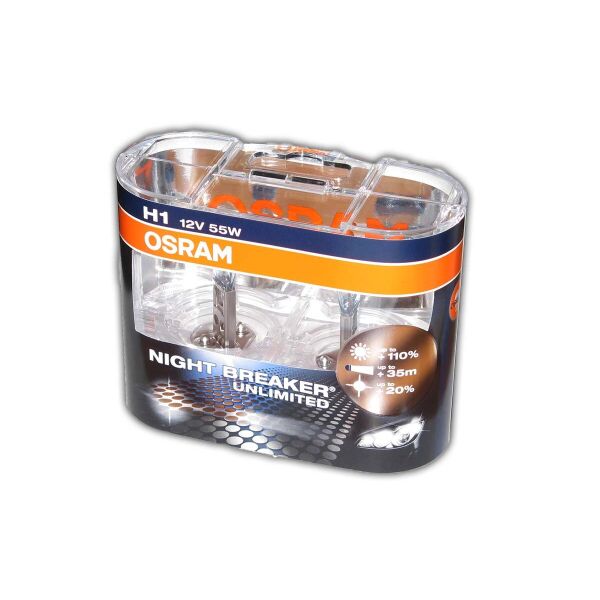 

Галогенка H1 OSRAM 12V55W+110% 64150NBU пара