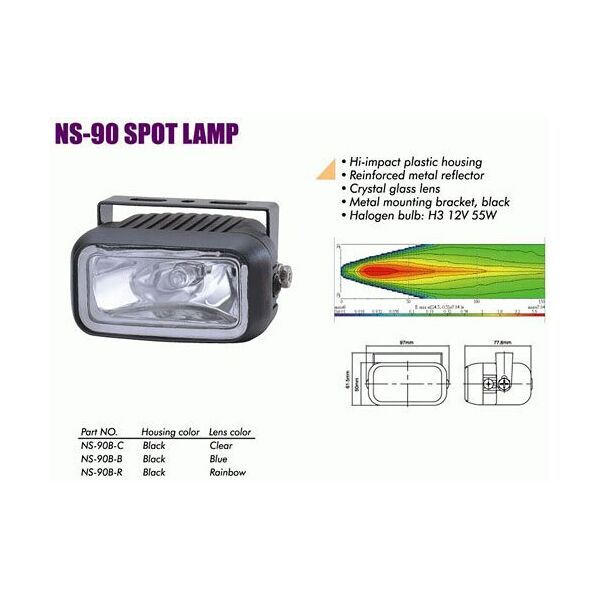 

Дополнительные фары противотуманные SIRIUS NS-90 B-C H3/12V/55W/97*50мм Taiwan пара