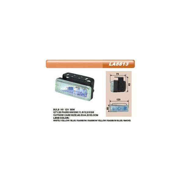 

Дополнительные фары противотуманные DLAA 8813 W H3-12V-55W/120*50mm пара