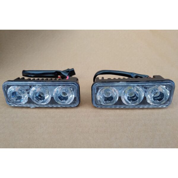 

DRL дневные ходовые огни ДХО LED DRL HT3 9W метал. корпус белые (X 03)