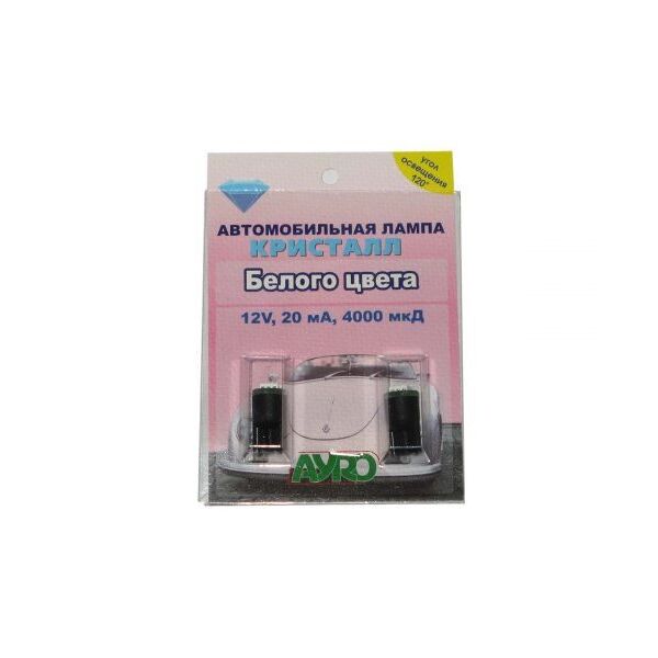 

Лампочка без цок.T10 1LED Кристалл 12V 50х50 белая