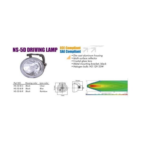 

Фары доп. SIRIUS NS-5 D-C H3/12V/55W/77*73mm Taiwan пара